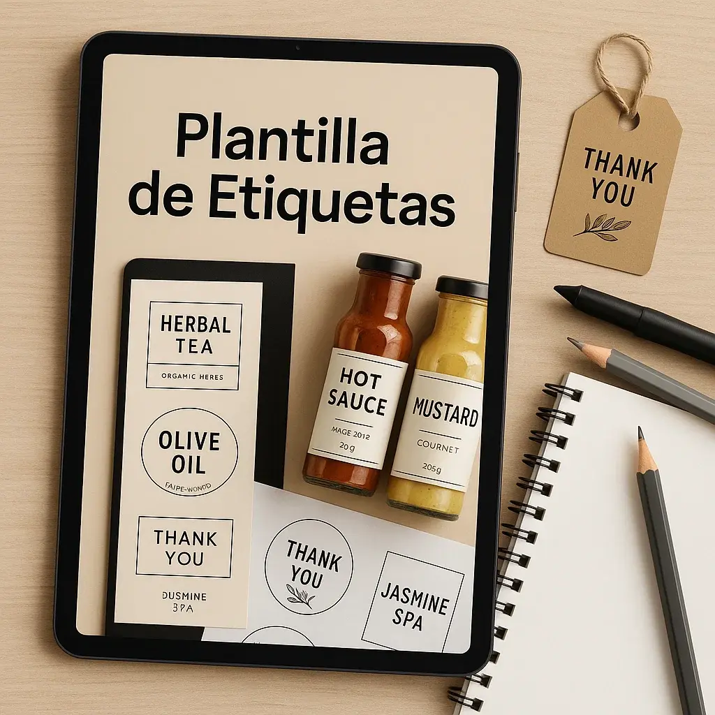 Portada Ebook Plantilla de Etiquetas